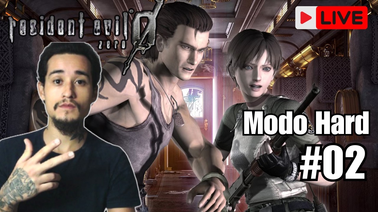 RESIDENT EVIL 0 NO DIFÍCIL! 😡 Primeira vez tentando zerar AO VIVO #02