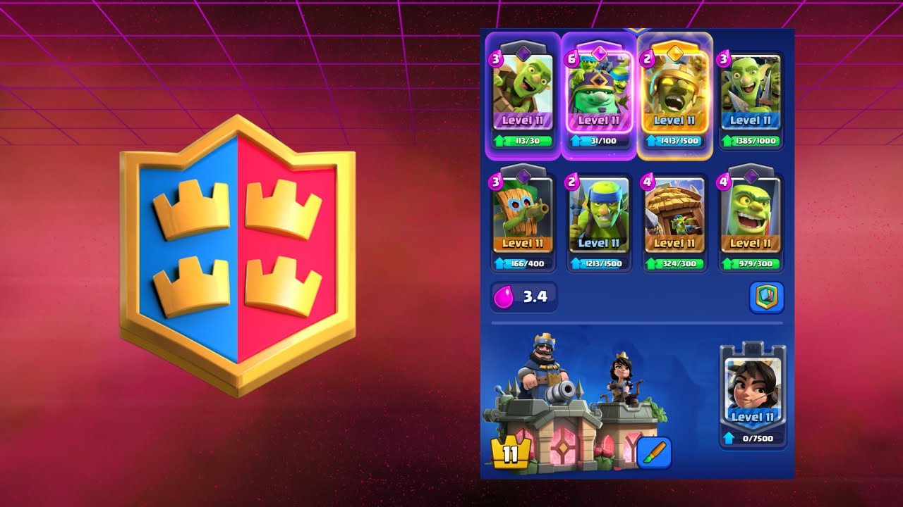 Using Goblin Outbreak Giant Hut Cage Deck in Classic 2v2 Playing In Clash Royal