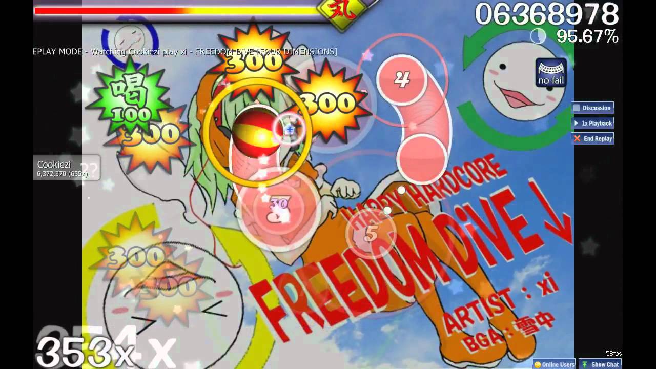 osu! ~ xi - FREEDOM DiVE ~ played by Cookiezi