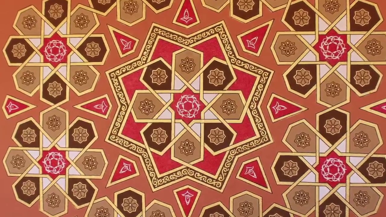 Islamic geometry - Mural Painting Time Lapse