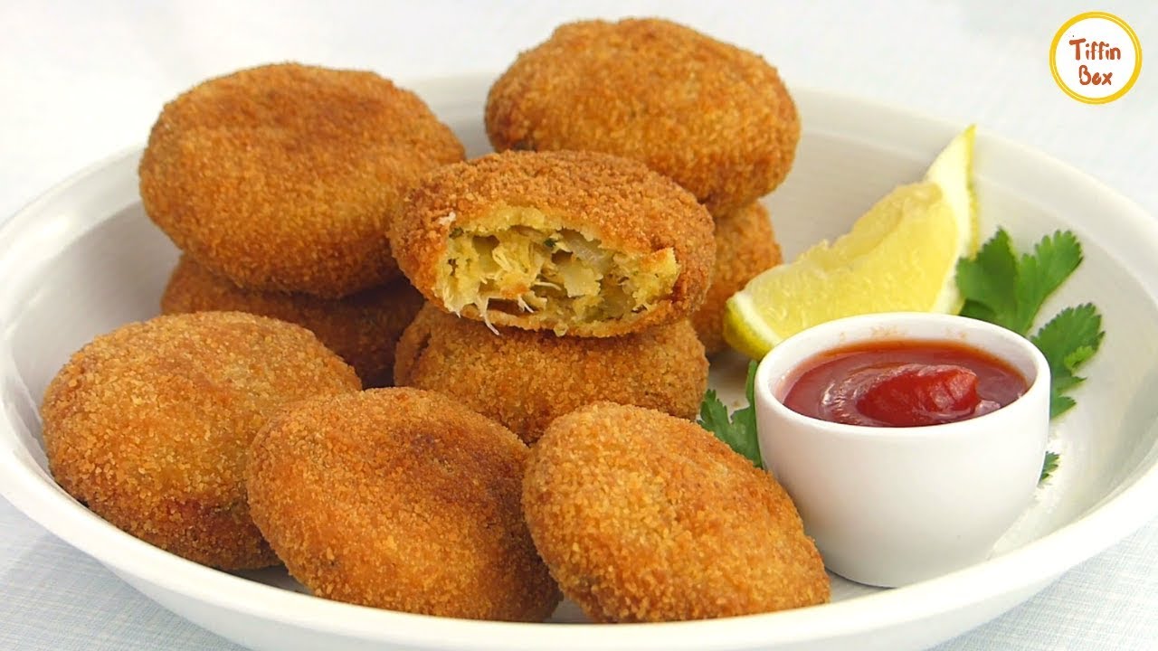 Chicken Cutlet Recipe by Tiffin Box for Kids | Chicken Potato kabab Recipe | Easy Chicken Kebab
