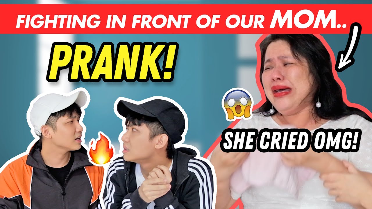FIGHTING IN FRONT OF OUR MOM & SHE CRIED OMG *PRANK* 恶整妈妈，我们打了起来把她弄哭了