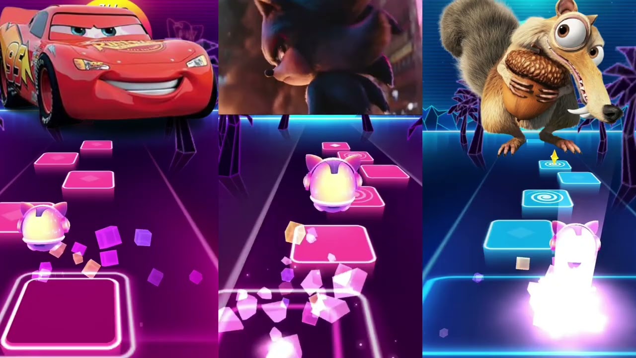 Cartoon characters who strong and fast Tiles hop edm rush!