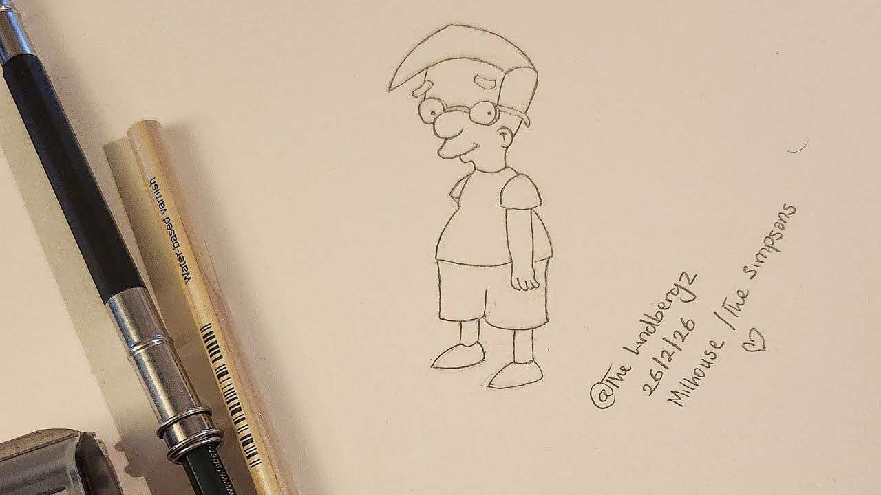 Trying to Draw Milhouse Van Houten 🎨 | Simpsons Sketch Series