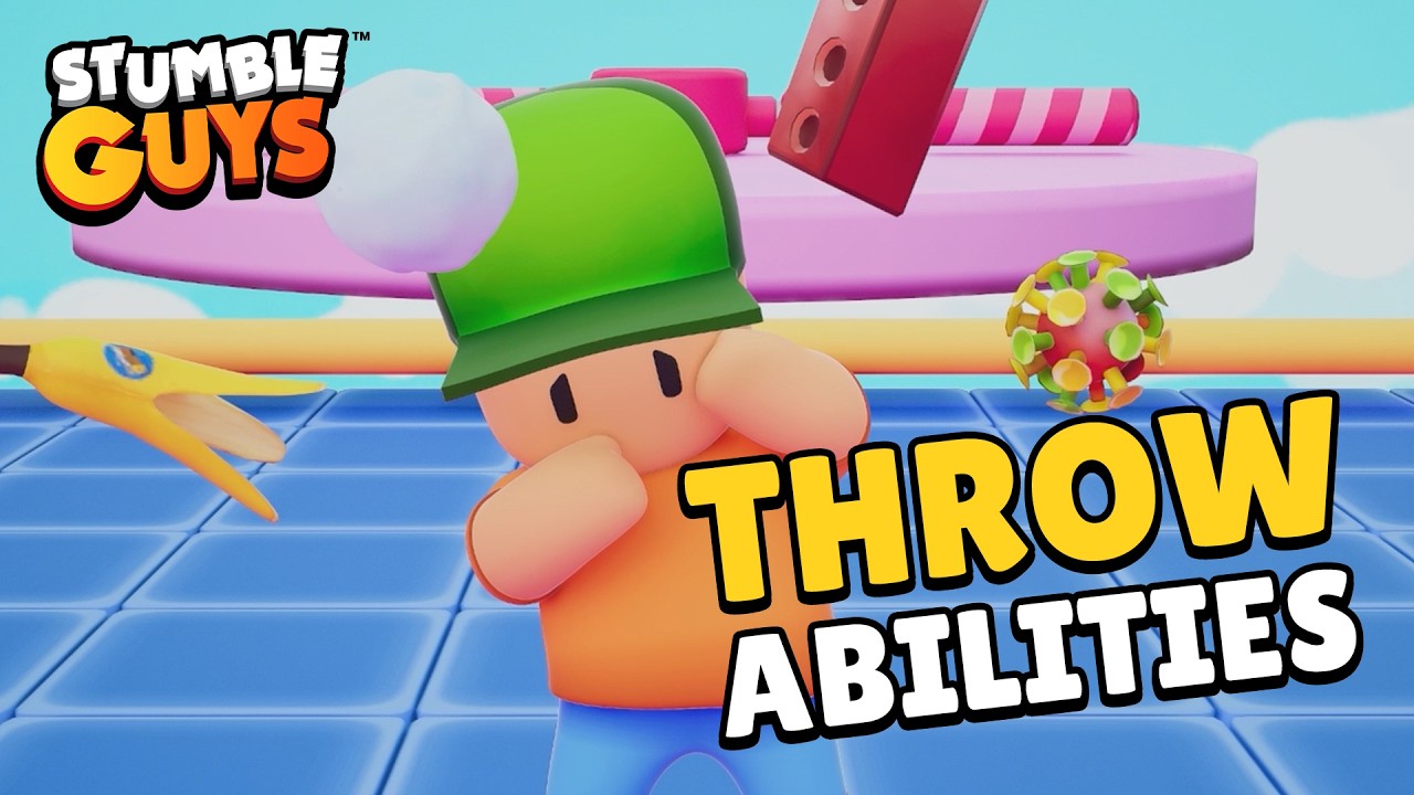 Stumble Guys Guide: THROW ABILITIES 🍌❄️💥🧱