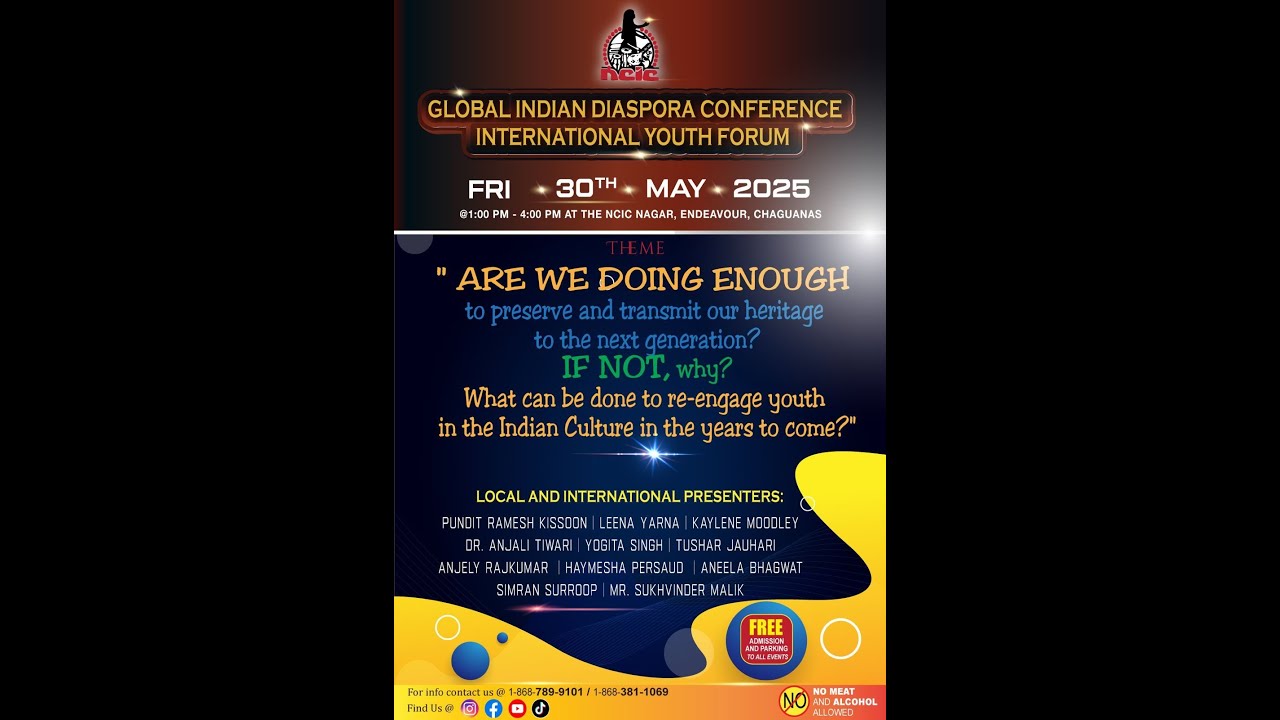 NCIC Global Indian Diaspora Conference 2025 | Youth Forum | Friday 30th May 2025