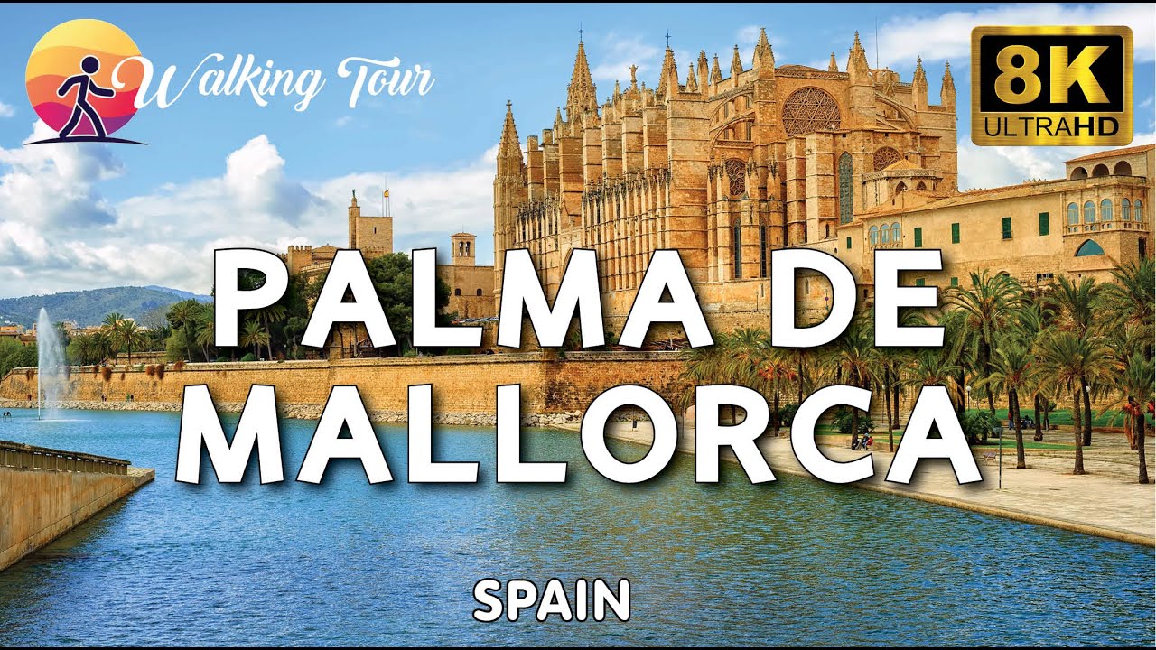 Palma De Mallorca walking tour - Spain 4K 🇪🇸 | Portixol to City | Europe Travel