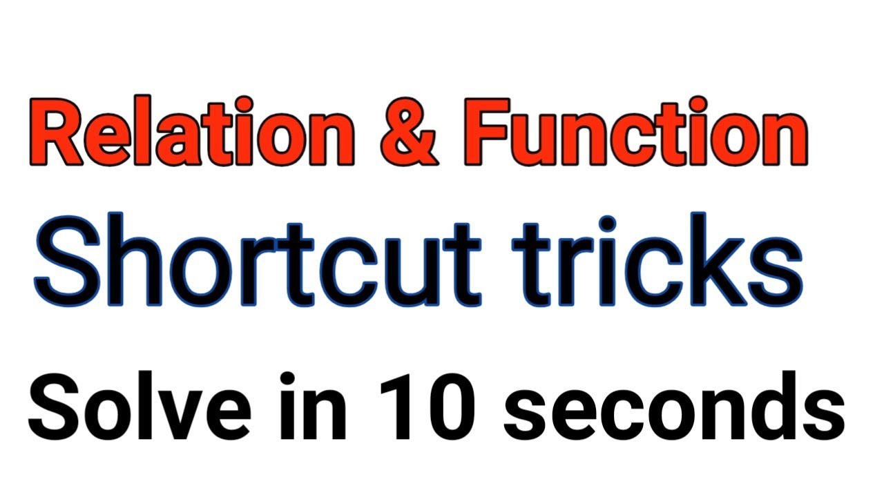 KCET shortcut Tricks on relation and function|KCET 2020|Karnataka PUC|CET 2020