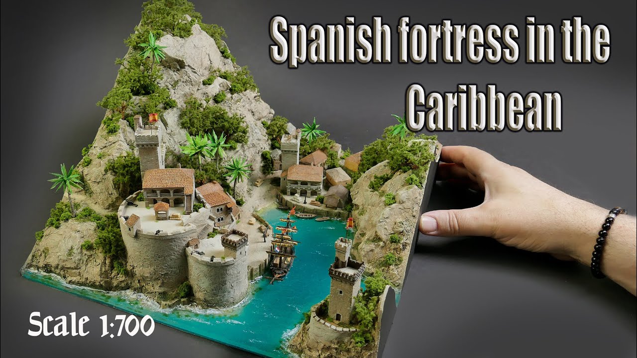 Spanish fortress in the Caribbean  | Scale 1:700 Diorama
