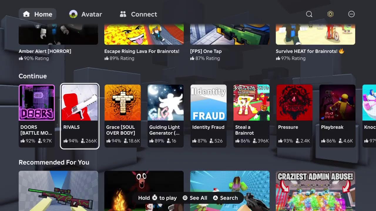 Playing roblox and stuff