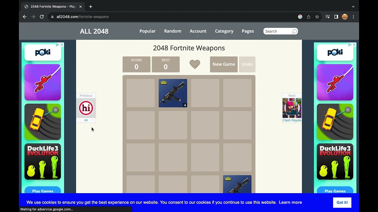 2048 Fortnite Guns I'm so good