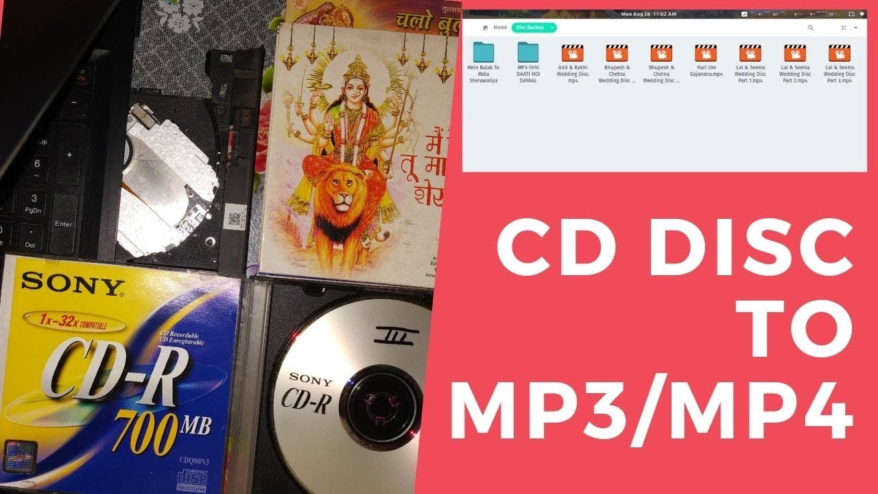 Конвертируйте/сохраняйте файлы с дисков (CD/DVD/VCD) в медиафайлы (MP3/MP4) — создавайте резервны...