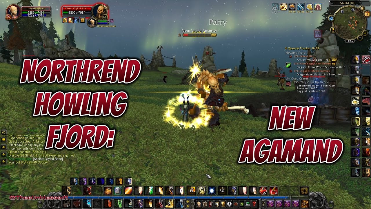 World of Warcraft WOTLK CLASSIC ERA #66 Northrend, Howling Fjord, New Agamand Quest(s)