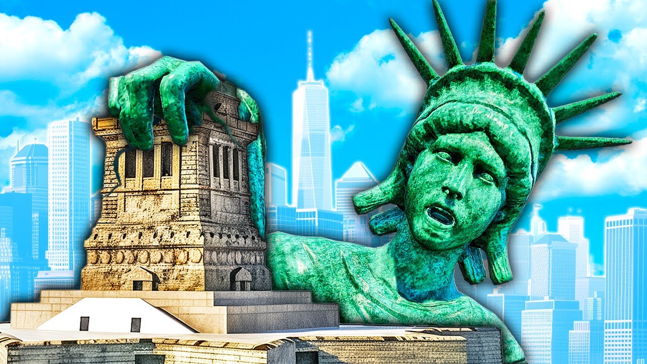 Statue of Liberty VANISHES in GTA 5... then it CRUSHED ME?!