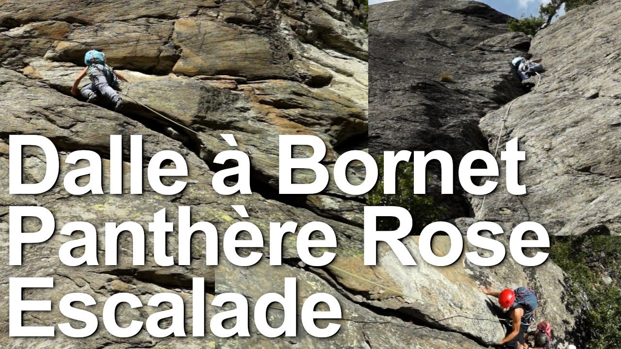 Panthère Rose Dalle à Bornet Salvan Les Granges Valais Suisse escalade