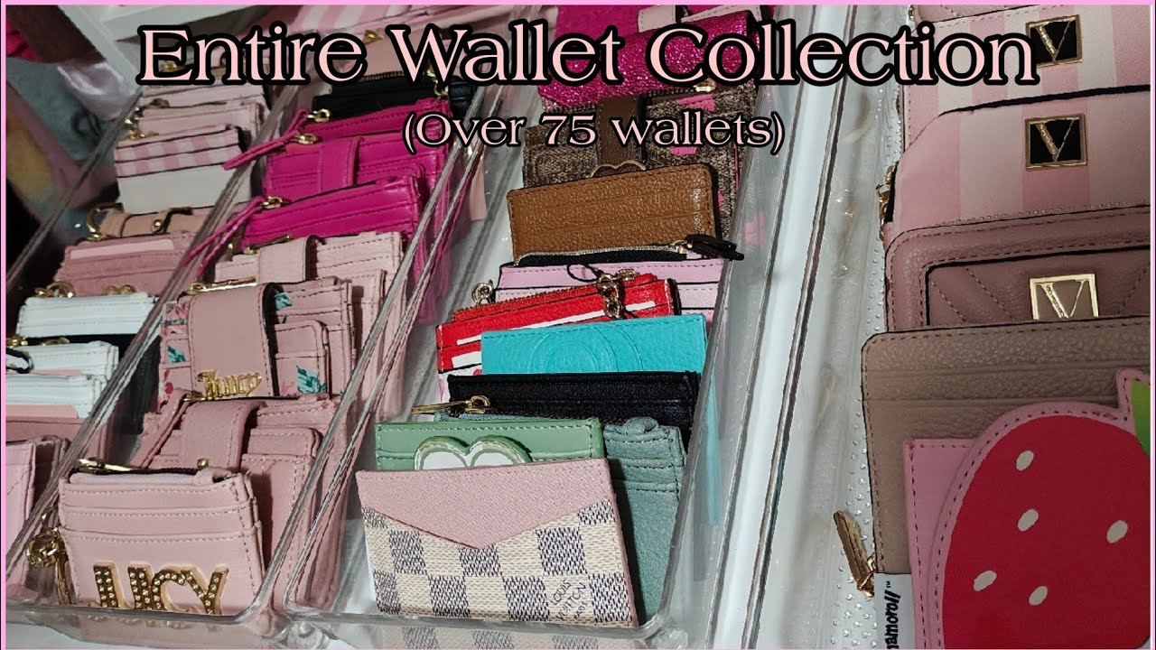 My ENTIRE wallet/card holder collection (over 75!!) Mostly all pink and @JuicyCouture