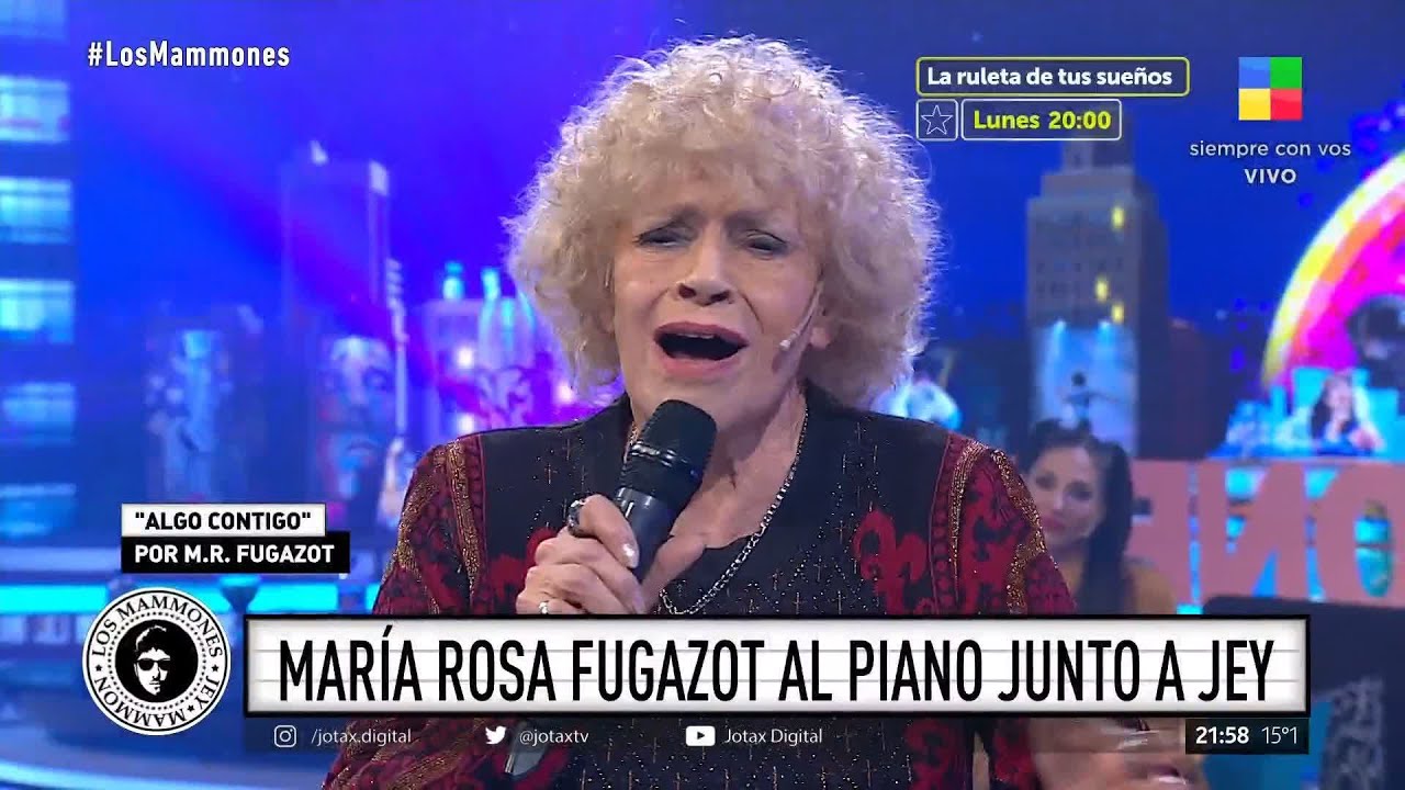 🎬 María Rosa Fugazot cantó junto a Jey Mammon en el piano 👏