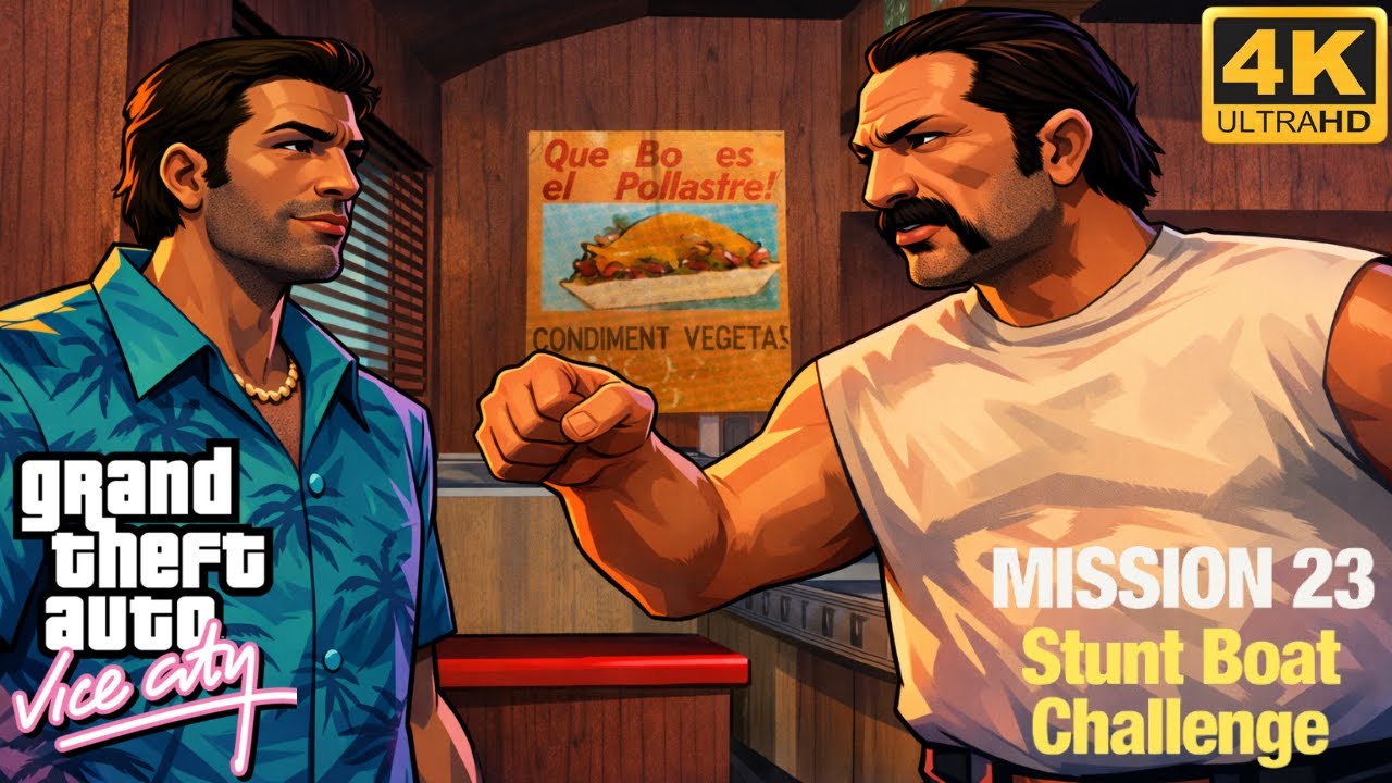 Meet the Macho Man: GTA Vice City – Mission #23 Stunt Boat Challenge 🚤 4K 60FPS Walkthrough #gtavc