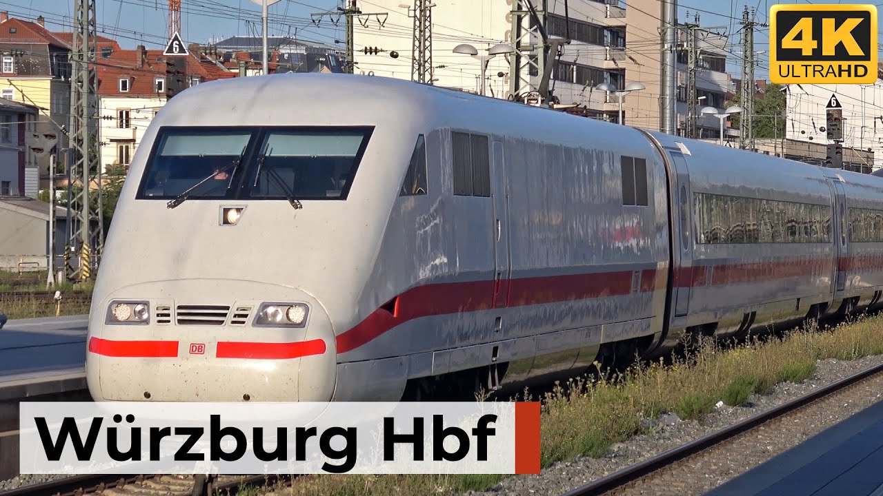 Würzburg Hbf 09.08.2025 - Abendverkehr mit Fern-, Regional- & Güterzügen im Knotenpunkt Mainfranken