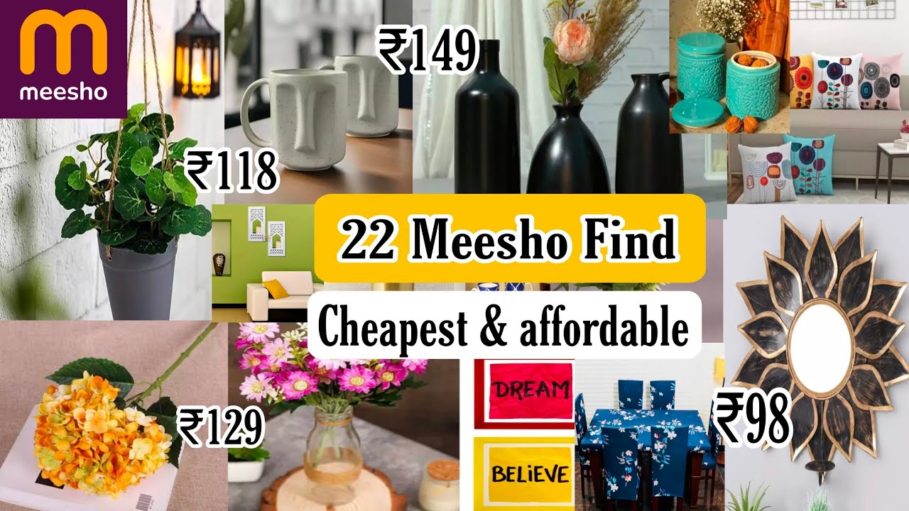 22 Cheapest Meesho Random find Starts rs. 98 /Affordable products #meeshodecor #meeshofinds