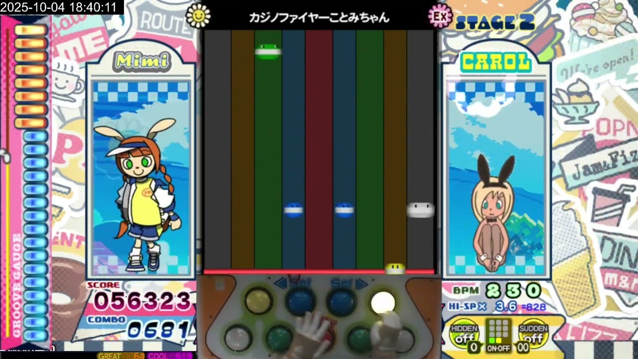 [Pop'n music Jam&Fizz] カジノファイヤーことみちゃん