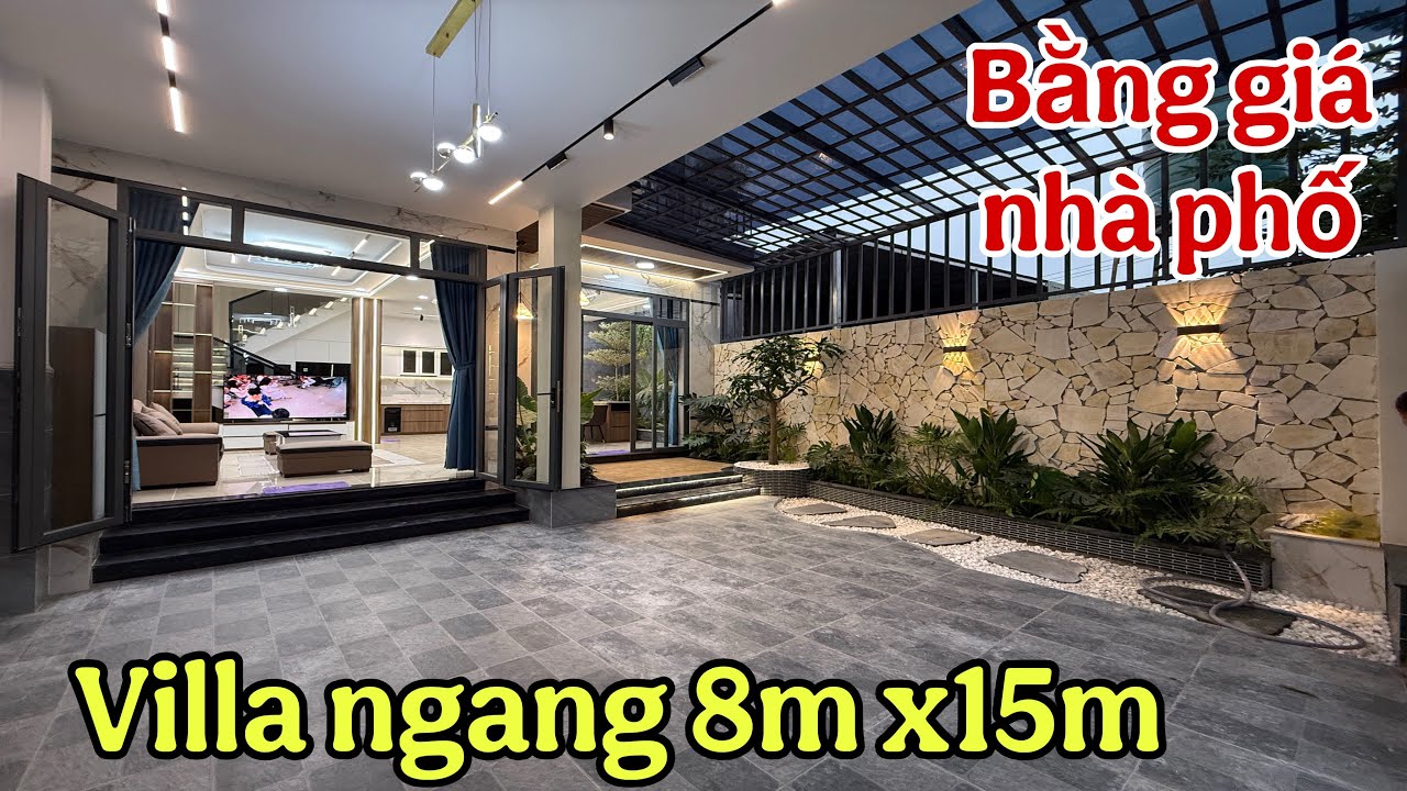 Nhà ngang rộng 8m như này ở mới sướng, mà giá bán chỉ bằng một căn nhà phố thôi.
