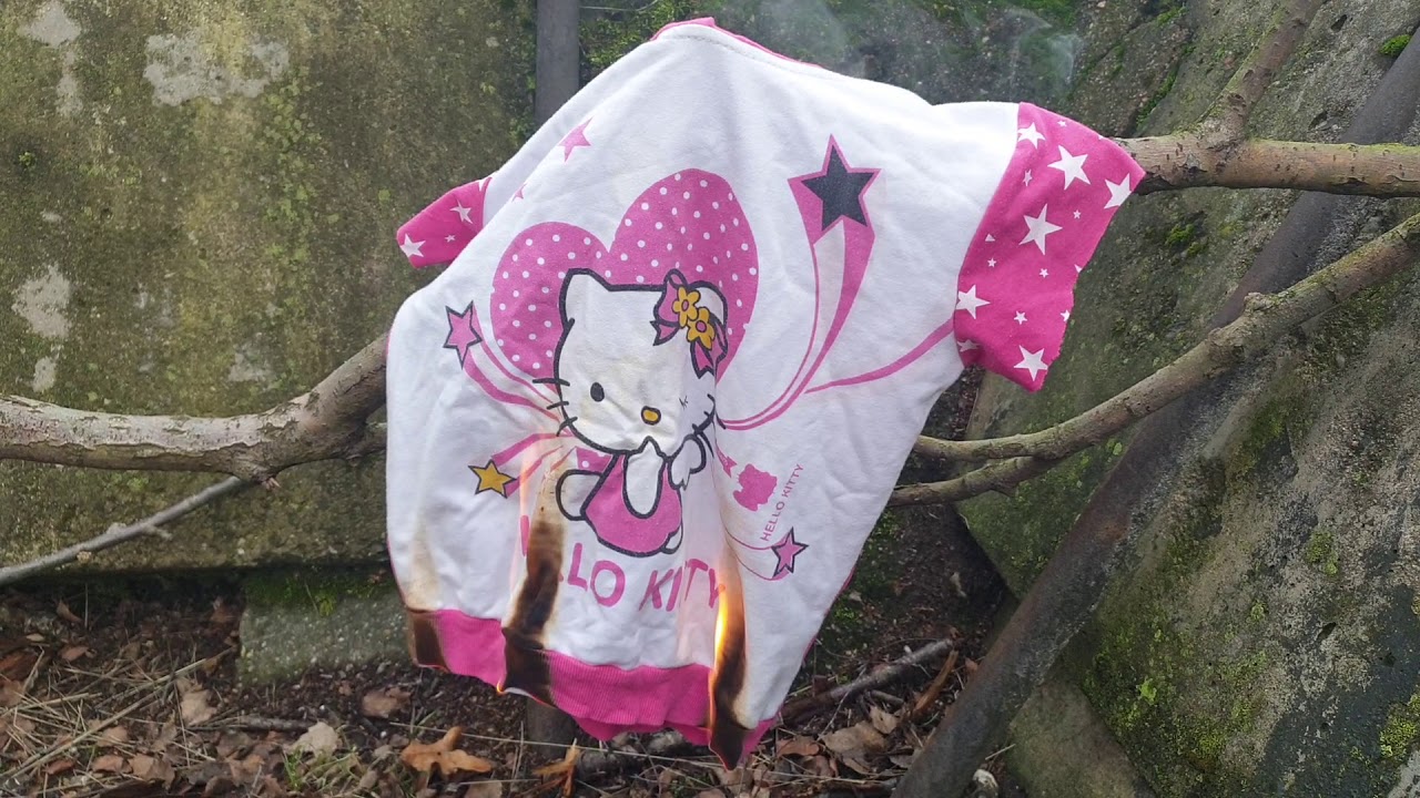 Burning Hello Kitty hoddie