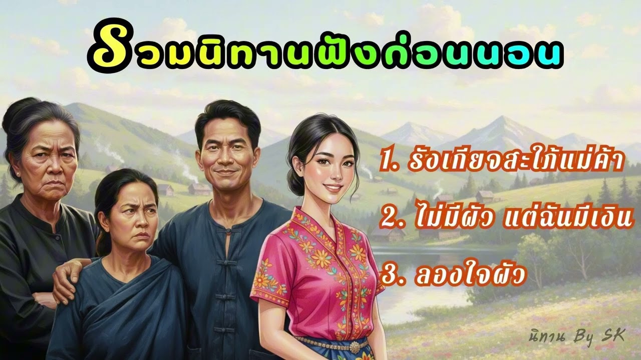 รวมนิทานฟังก่อนนอน ชุดที่ 8 รังเกียจสะใภ้แม่ค้า ไม่มีผัวแต่ฉันมีเงิ_U ลองใจผัว