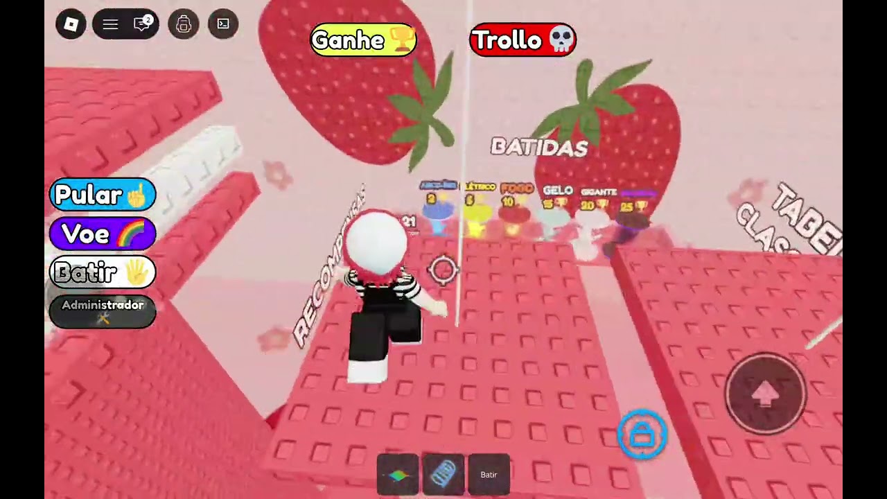Jogamos o obby do morango😄😄😄