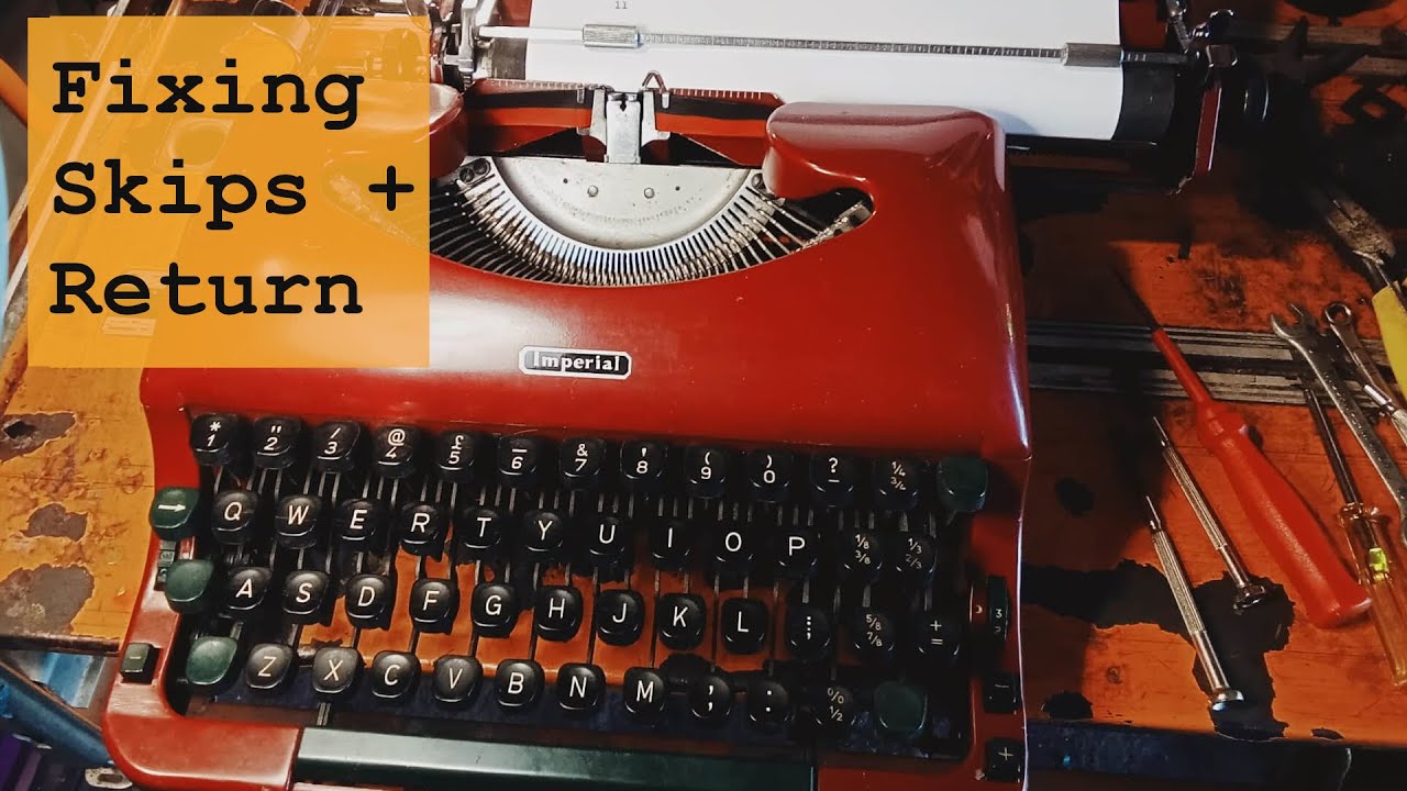 1959 Imperial Good Companion 5 Typewriter Repair: Fixing Skipping Letters & Carriage Return Issues