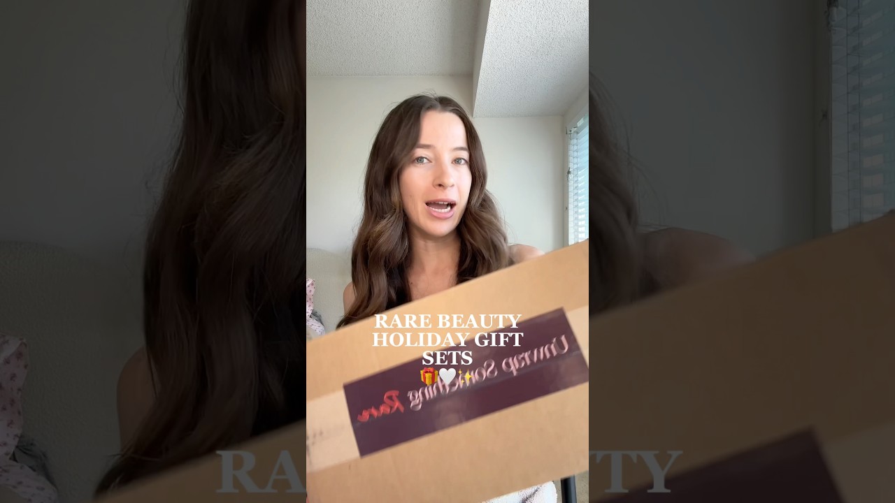 Unboxing the Rare Beauty Holiday gift sets! #rarebeauty #prpackage #rarebeautymakeup #unboxing