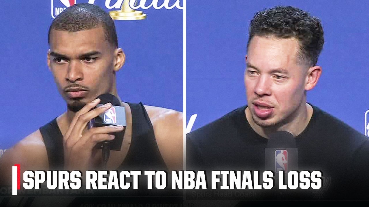 Wemby and Mitch Johnson react to Spurs losing NBA Finals to Knicks in Game 5 | NBA on ESPN
