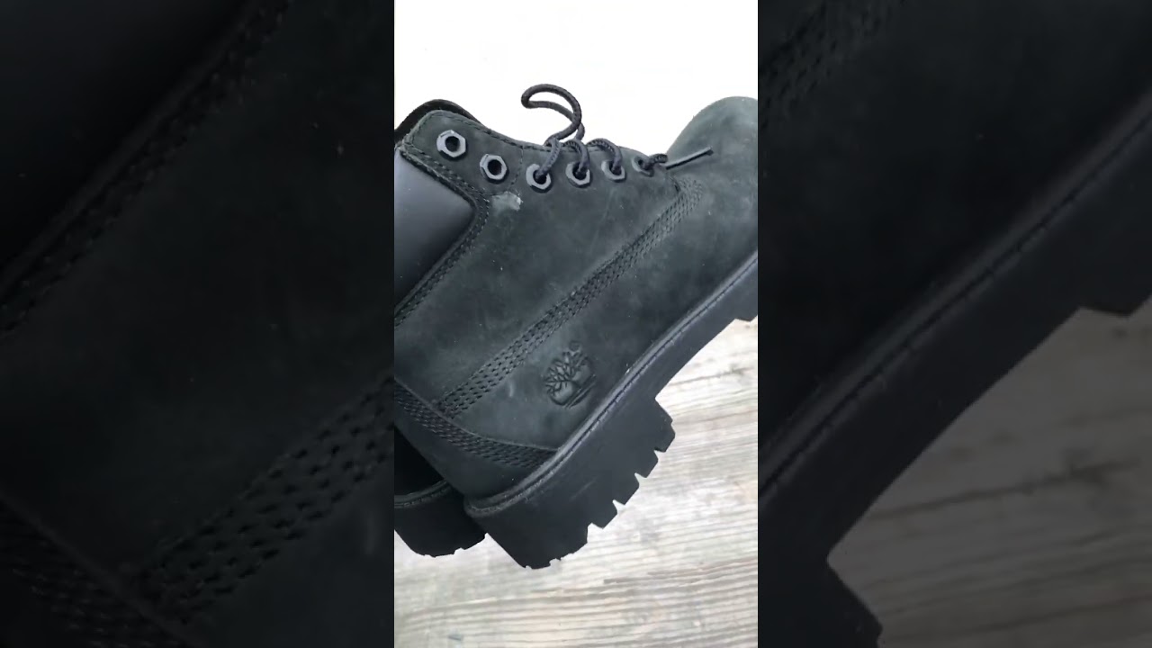 Cleaning black timberland boots🌹
