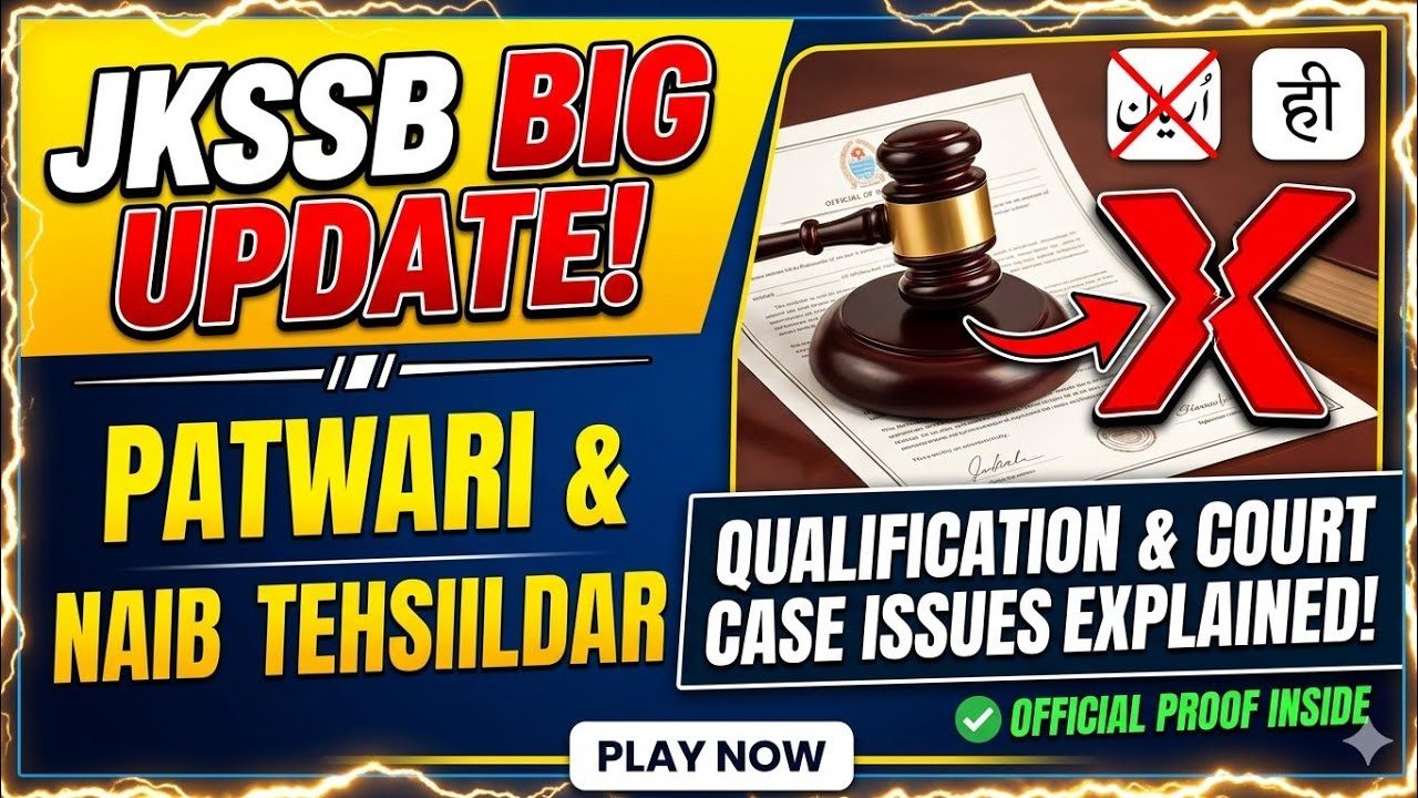 @Sohailkhan5298sk Bhai Please Check facts about  JKSSB Patwari and Naib Tehsildar , with Proof