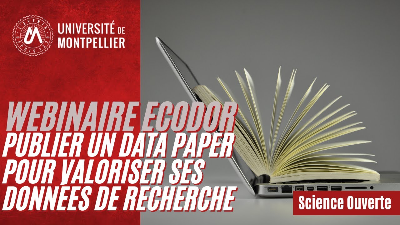 Webinaire EcoDoR / Publier un data paper pour valoriser ses données de recherche