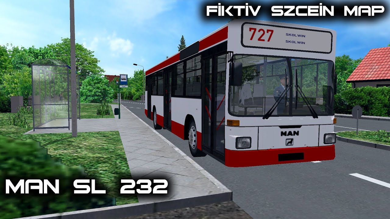OMSI 2 | Fiktiv Szcein Map - MAN SL 232 V2  | Line 727