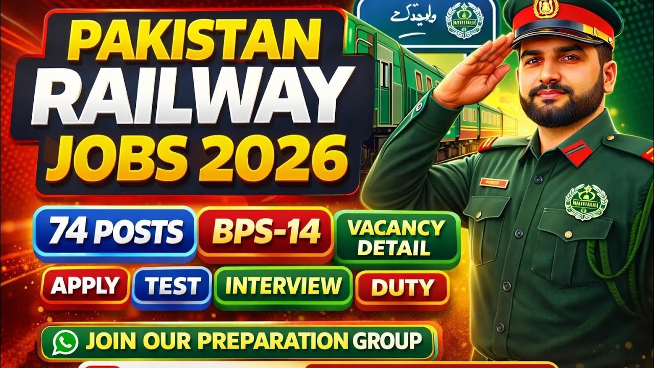 🚆 Pakistan Railways 2026 Jobs | 74 Guard Gr-I Vacancies |Apply, Test, interview, salary full details