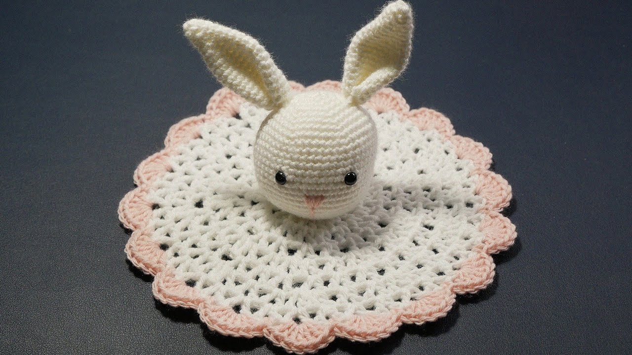 Doudou lapin granny au crochet