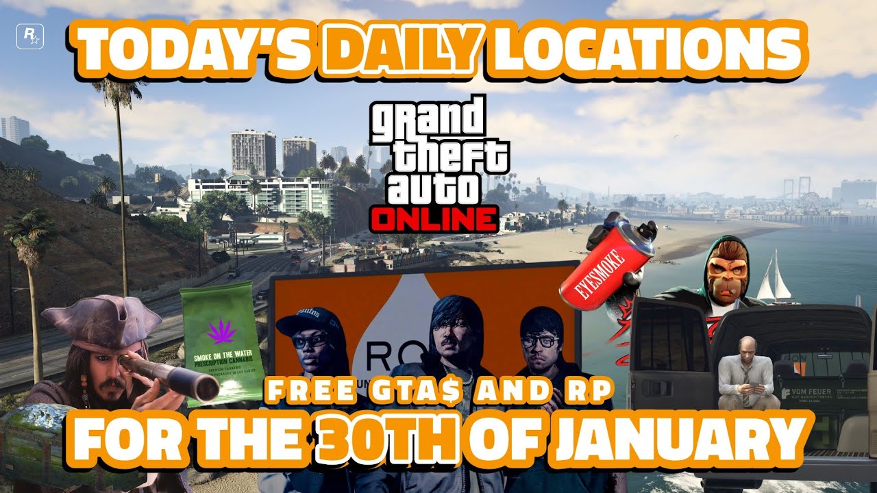 GTA: Online. • Today's Shipwreck, Gun Van, Street Dealers, LS Tags & Weed Bag locations. • Jan. 30th