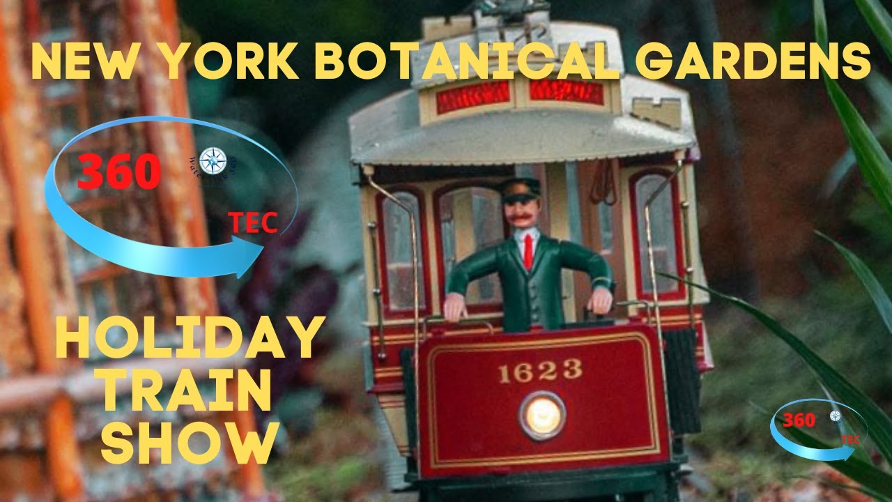 360 Video - NY Botanical Gardens Holiday Train Show 2021 4K