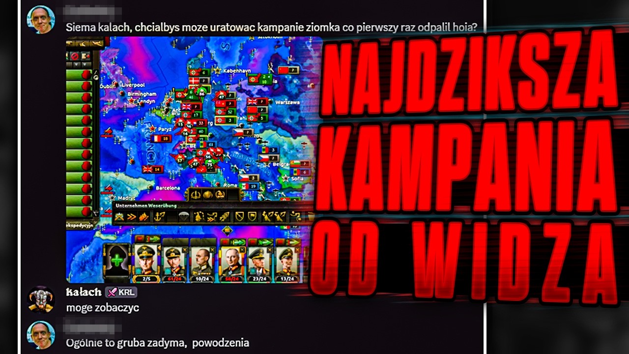 Siema Kałach, chciałbyś uratować kampanie ziomka co pierwszy raz odpalił hoi4?