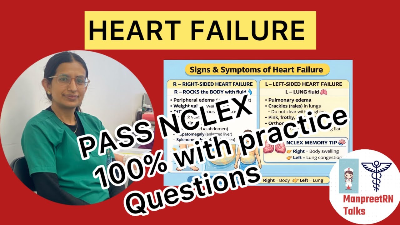 Heart Failure Made Easy | NCLEX Review for Nurses#manpreetrntalks#nurse 