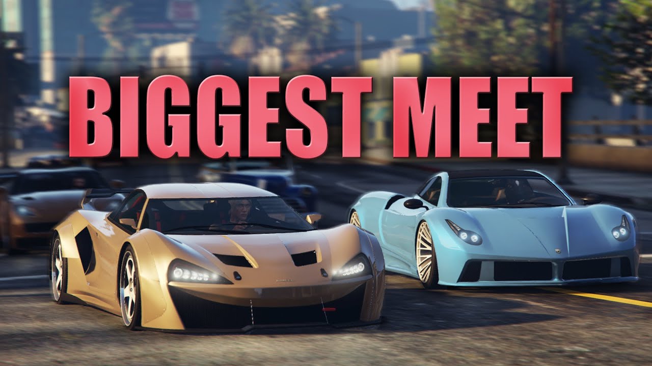 OUR BIGGEST CAR MEET IN GTA ONLINE [HOONTUNERS 1 YEAR ANNIVERSARY MEET]