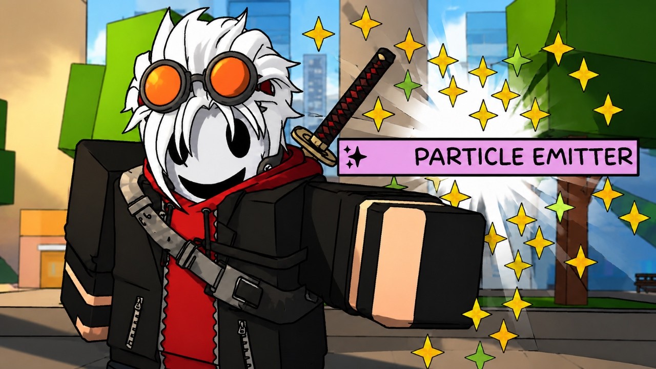 APRENDENDO A MEXER NO EMISSOR DE PARTICULAS NO JUJUTSU SHENANIGANS