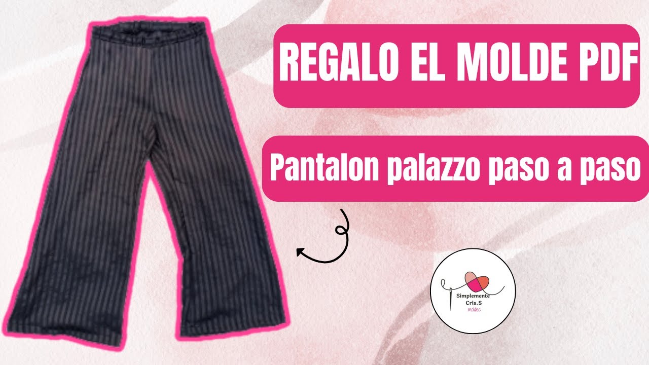 ¡COSE UN PANTALÓN PALAZZO! Paso a paso + MOLDE GRATIS para imprimir 👖✨