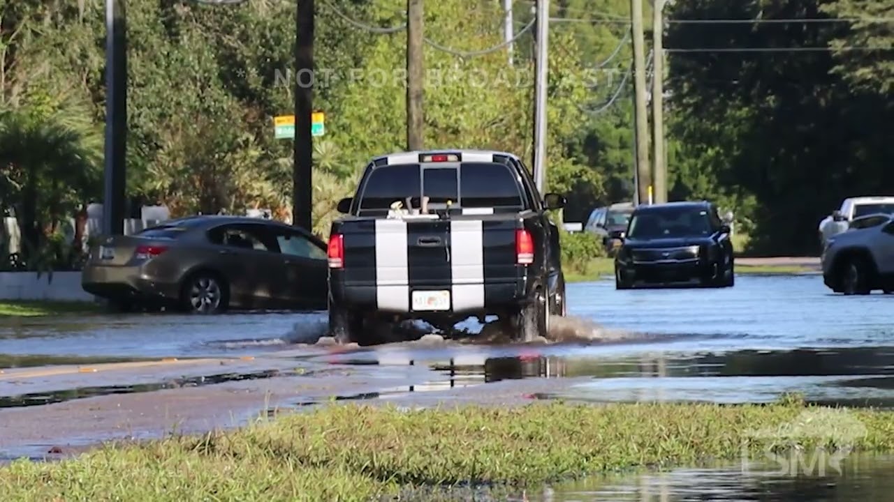 10-27-2025 Titusville, FL - Flash flooding aftermath, flooded neighborhood