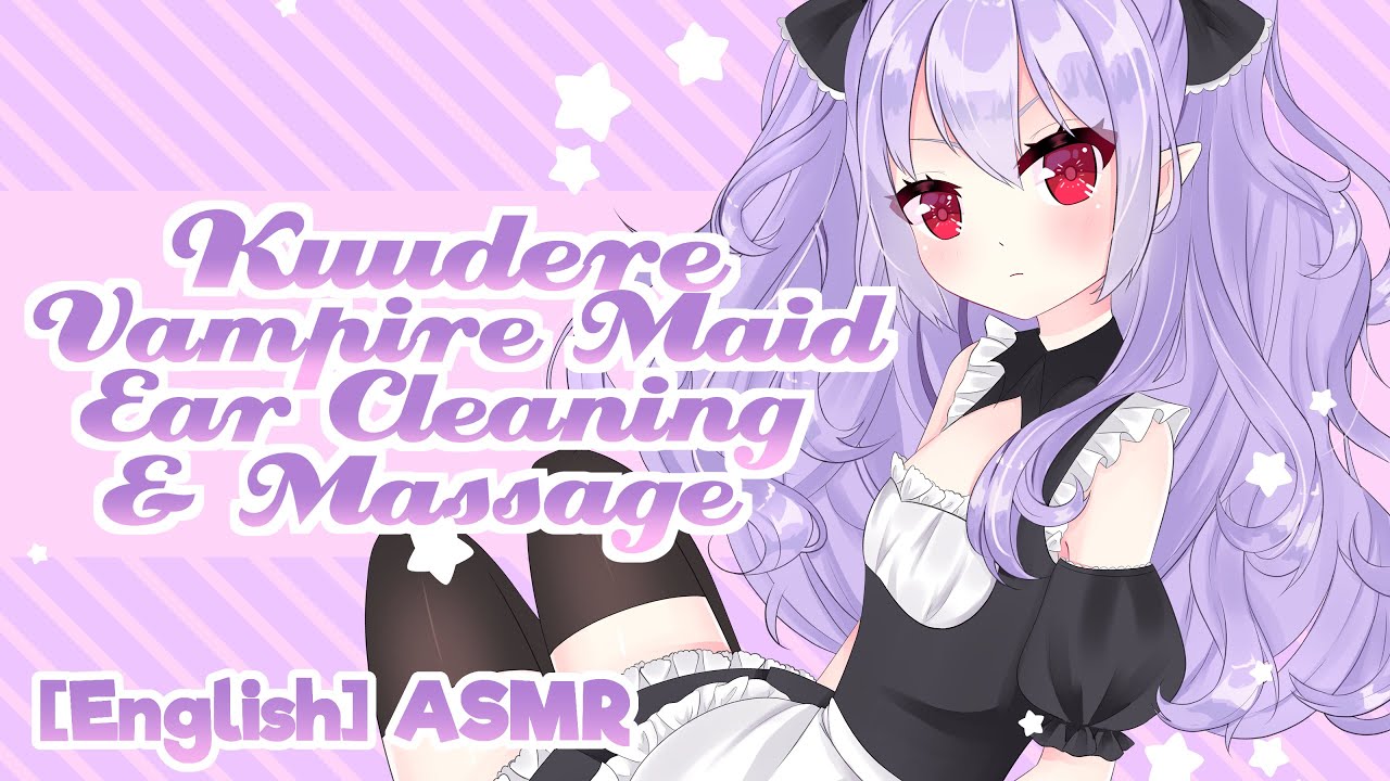 [ASMR] 🦇 Kuudere Vampire Maid Ear Cleaning & Massage 💜 [Personal Attention]