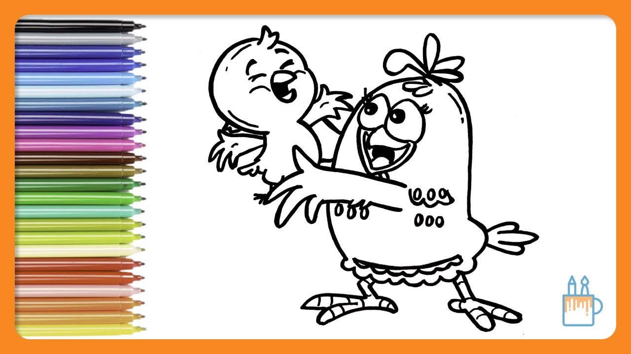 Vamos desenhar e colorir a Galinha Pintadinha e o Pintinho Amarelinho