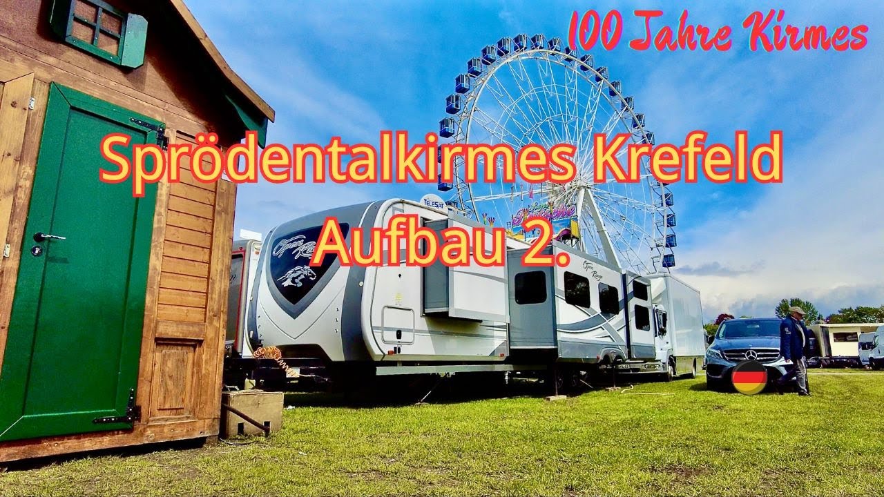 Sprödentalkirmes Krefeld Aufbau 2. 2024 4K