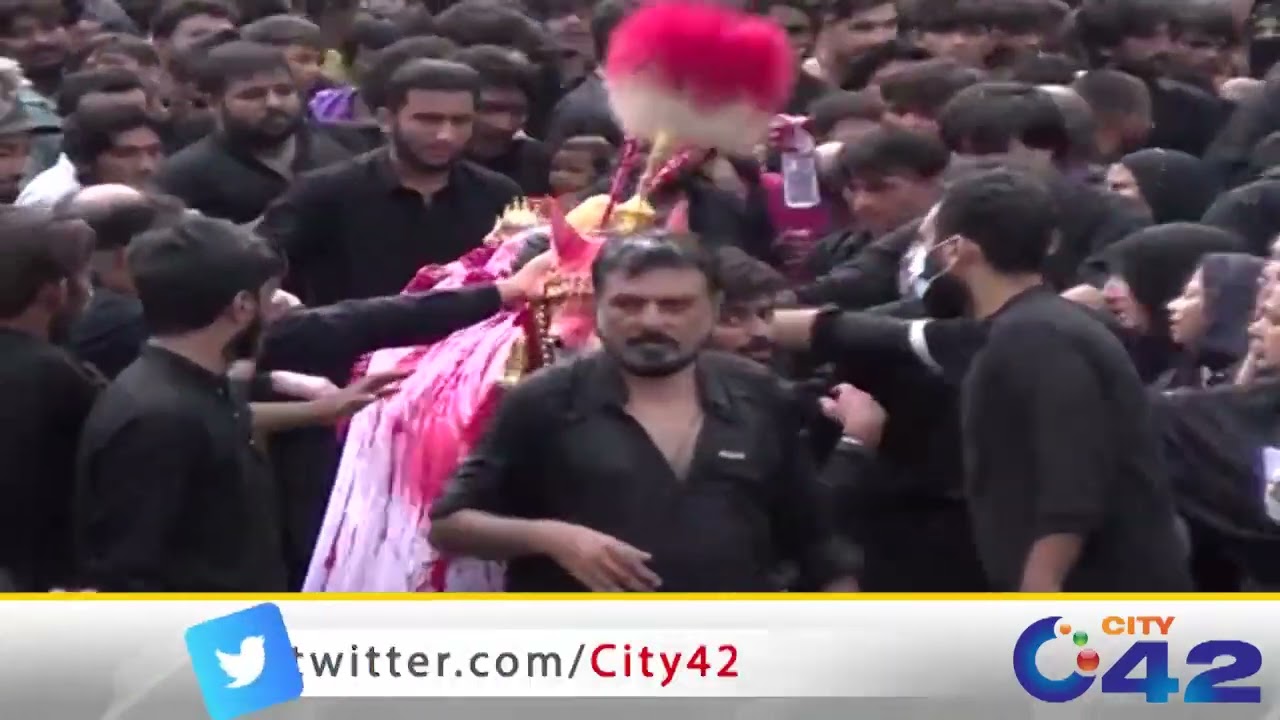 منہاج الحسین سے 10 محرم الحرام کی مناسبت سے جلوس نکالا گیا